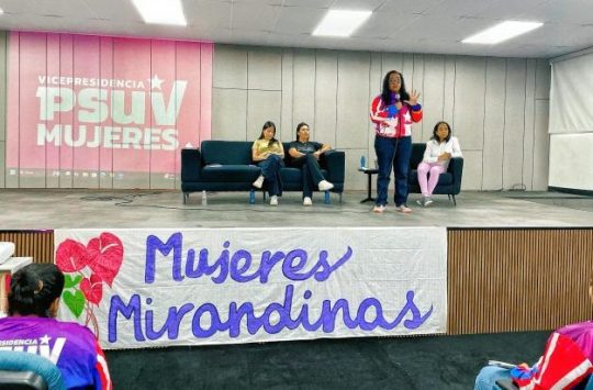 Vicepresidencia de Mujeres  desarrolló el Seminario Socialismo Feminista Nuestroamericano en estado Miranda