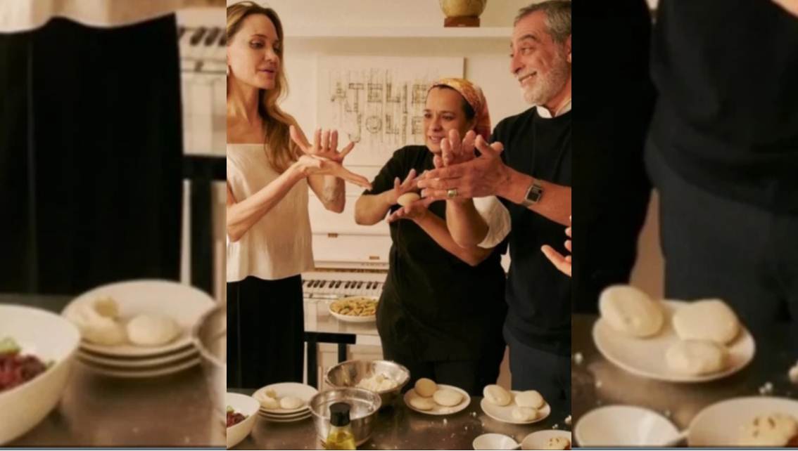 ¡HACE SUS AREPAS CON MUCHA EMOCIÓN! Angelina Jolie sumergida y estimulada por la cultura y gastronomía venezolana