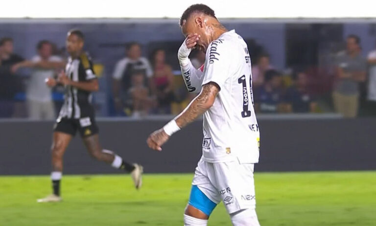 Neymar Jr. sufre nueva lesión en su regreso como titular con el Santos FC