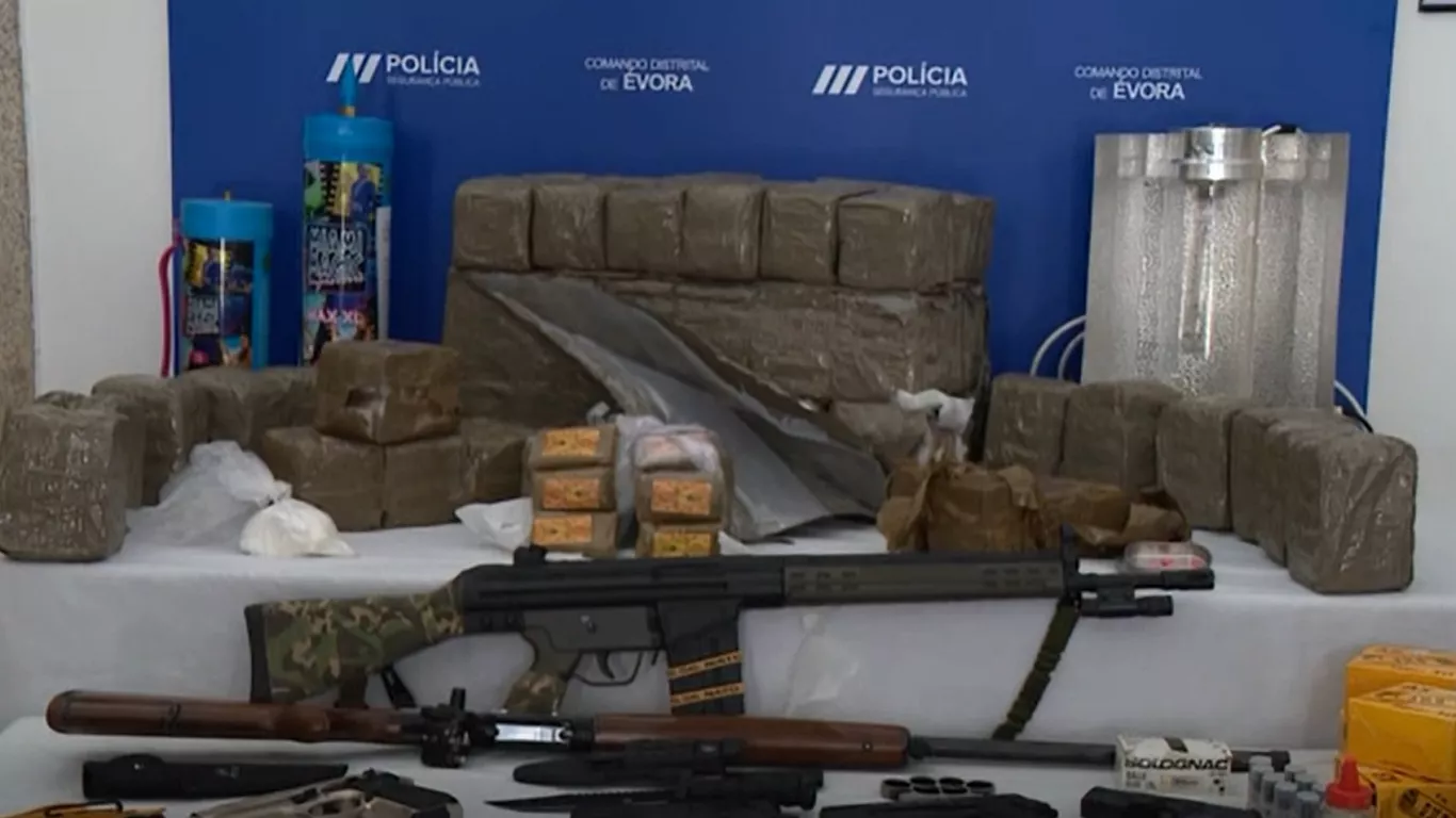 Portugal desmantela una gran red de narcotráfico en Évora: 13 detenidos y miles de dosis incautadas