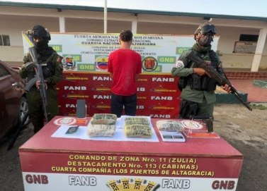 Incautan cinco kilos de cocaína y 1.400 litros de combustible en operativo antidrogas en Zulia