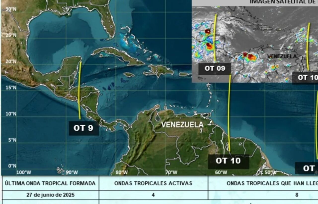 Inameh alerta sobre la llegada de la onda tropical número 10 al país