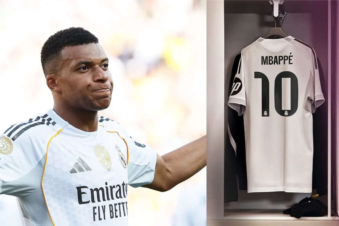 Mbappé ya luce con el 10 en la plantilla del Madrid