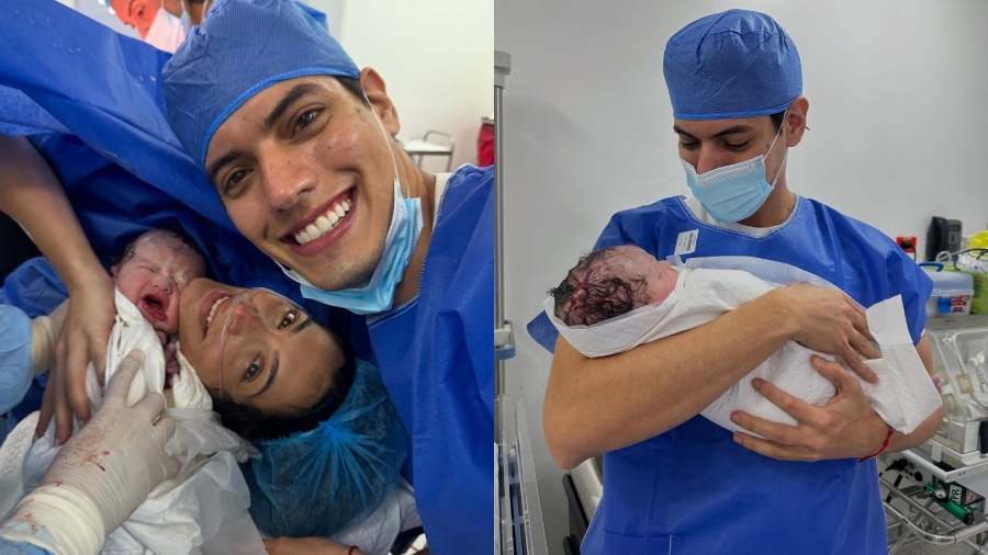 (+Fotos) Presentador Mario Valentino celebra el nacimiento de su hija con un emotivo mensaje