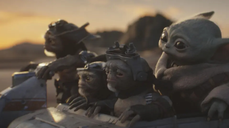 Las primeras imágenes del film de The Mandalorian revelan a un Baby Yoda más independiente