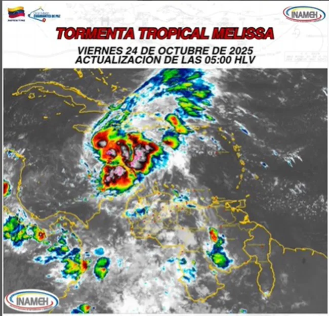 Inameh pronostica lluvias dispersas y actividad eléctrica para este viernes en gran parte de Venezuela