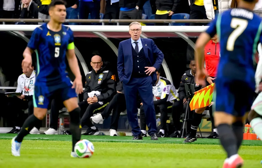 Carlo Ancelotti enfrenta desafíos con la selección brasileña: inicios complicados a dos meses del Mundial