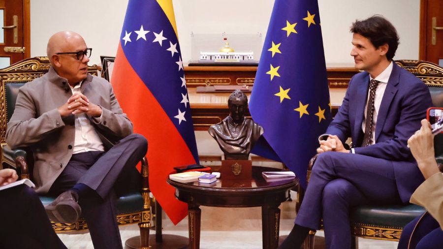 Jorge Rodríguez y delegación de la Unión Europea acuerdan agenda de desarrollo productivo para fortalecer la economía nacional