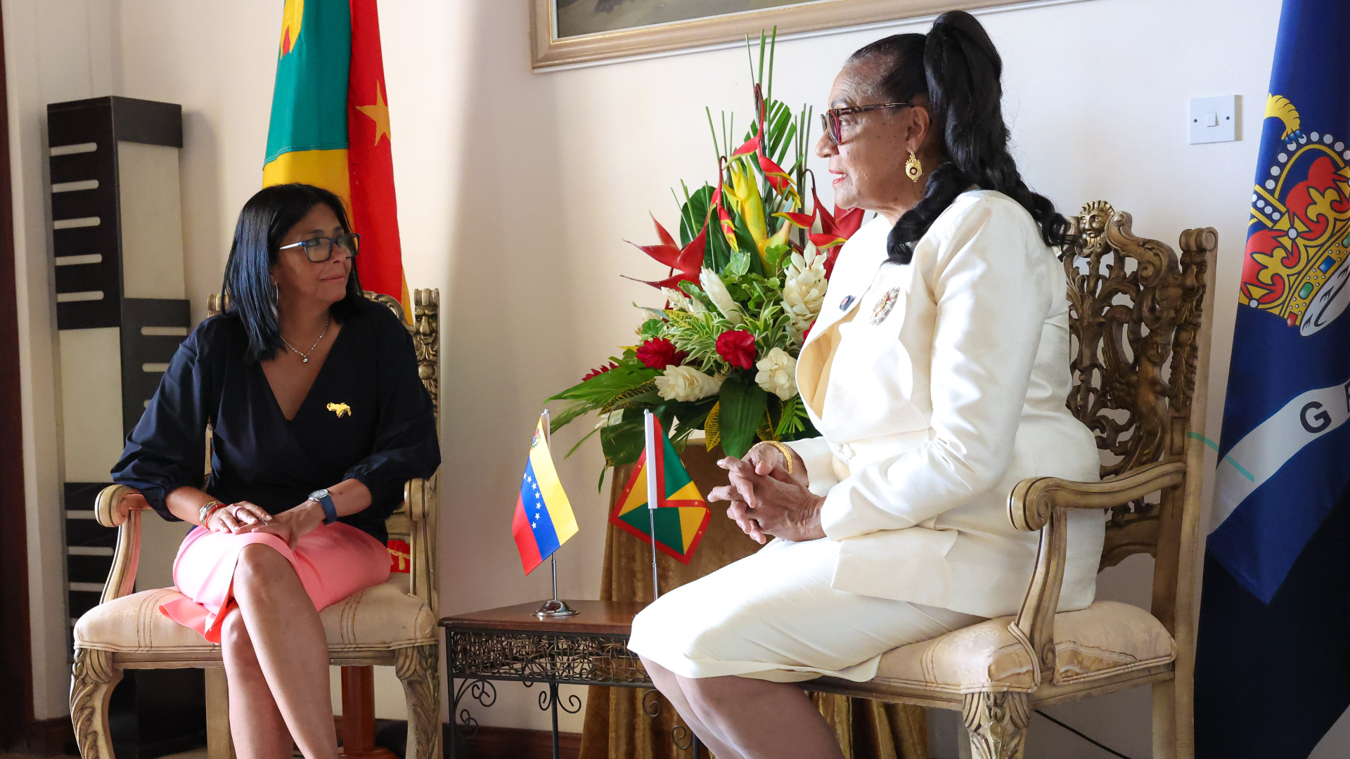Venezuela y Granada fortalecen alianza estratégica tras histórico encuentro entre Delcy Rodríguez y la gobernadora Cécile La Grenade
